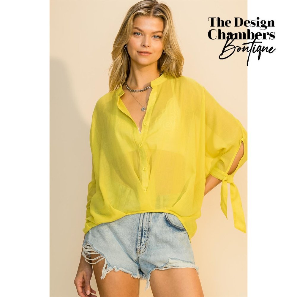 Hyfve Neon Nights Breezy button Up